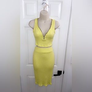 Two piece yellow outfit